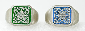 Siegelringe mit Ornament