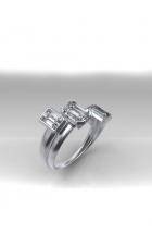 Ring mit Diamantbaguettes